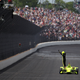 Simon Pagenaud celebrating the win.